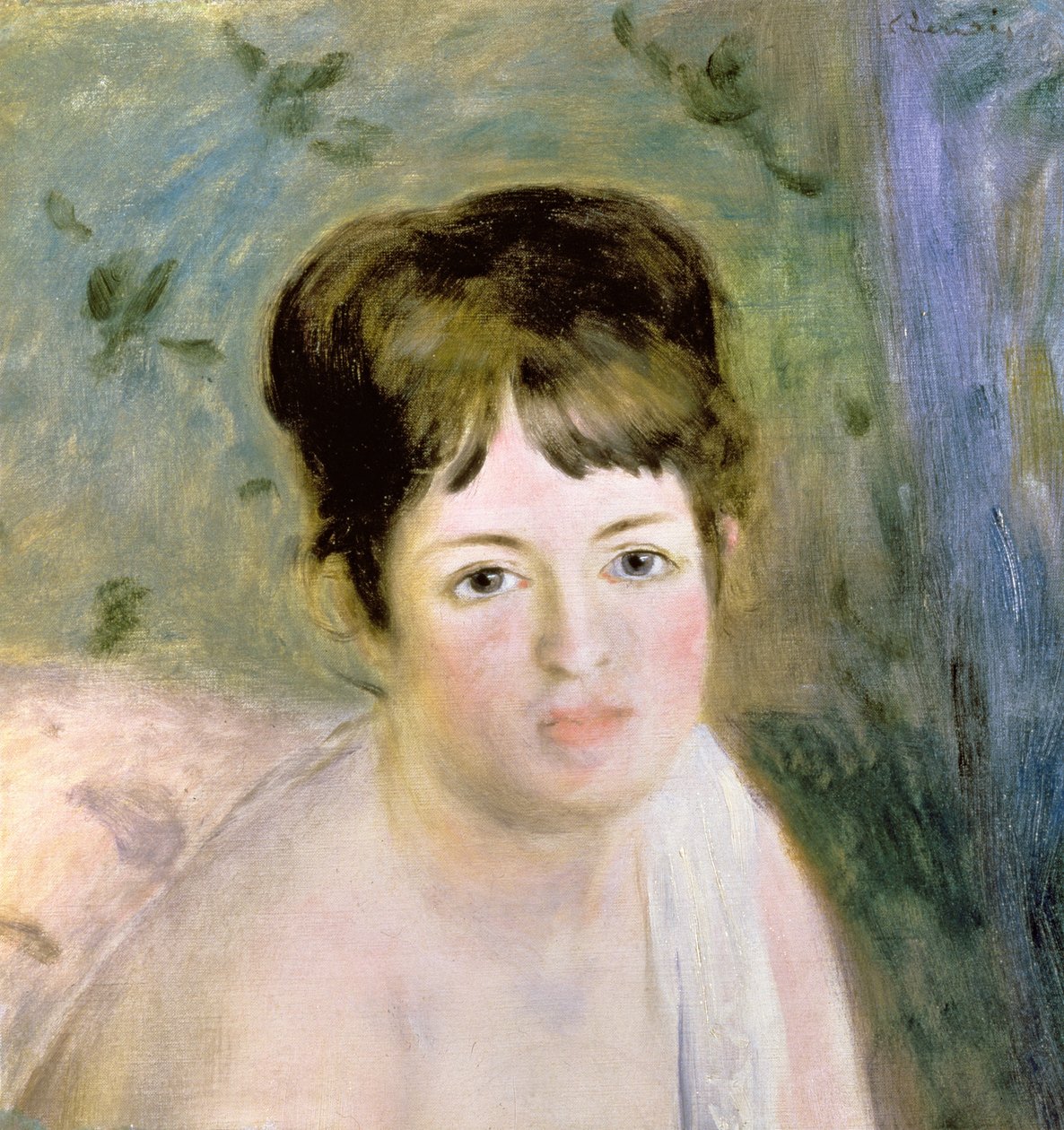 Cabeça de mulher, c.1876 de Pierre Auguste Renoir
