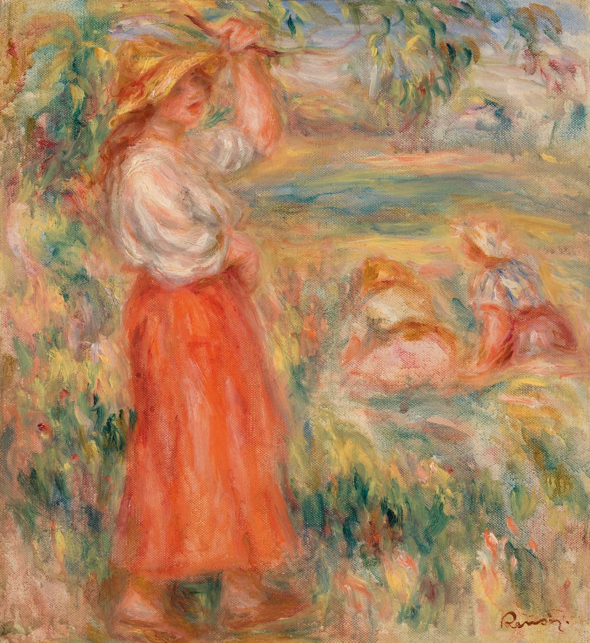 Mulheres nos Campos (Femmes aux champs) de Pierre Auguste Renoir