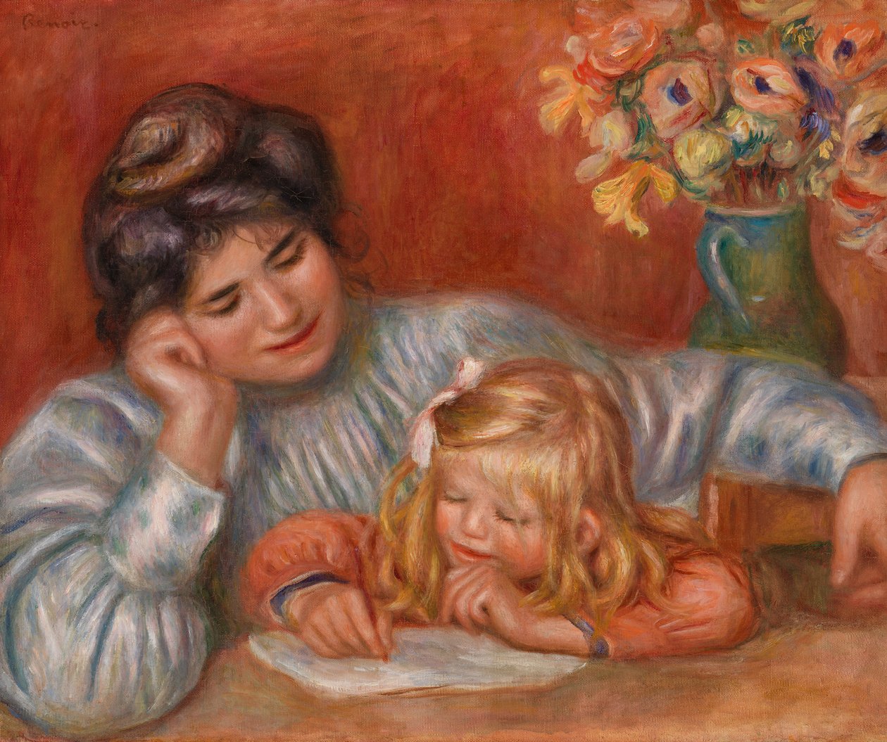 Aula de redação de Pierre Auguste Renoir