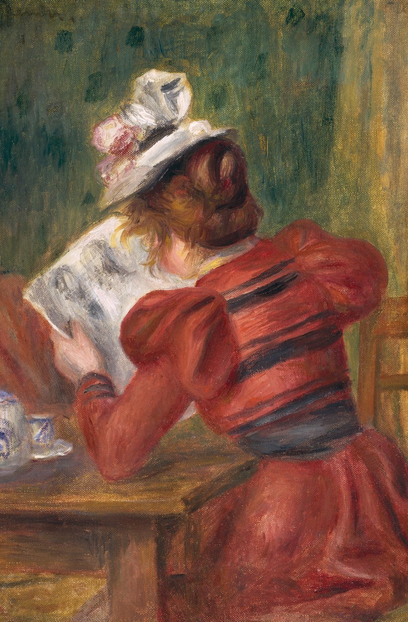 Leitura da rapariga, 1897 de Pierre Auguste Renoir