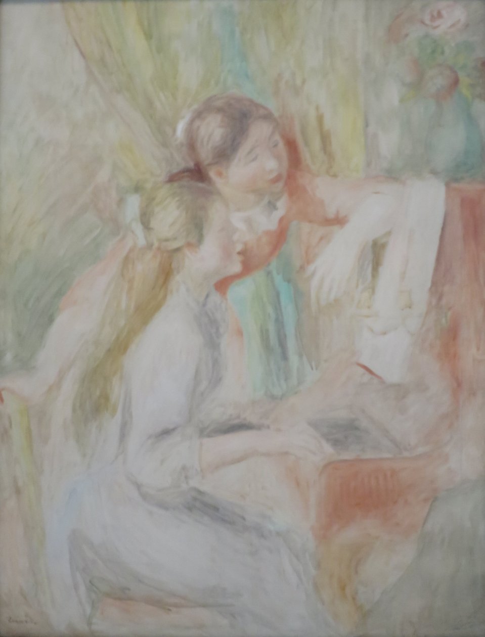 Jovens raparigas ao piano de Pierre Auguste Renoir