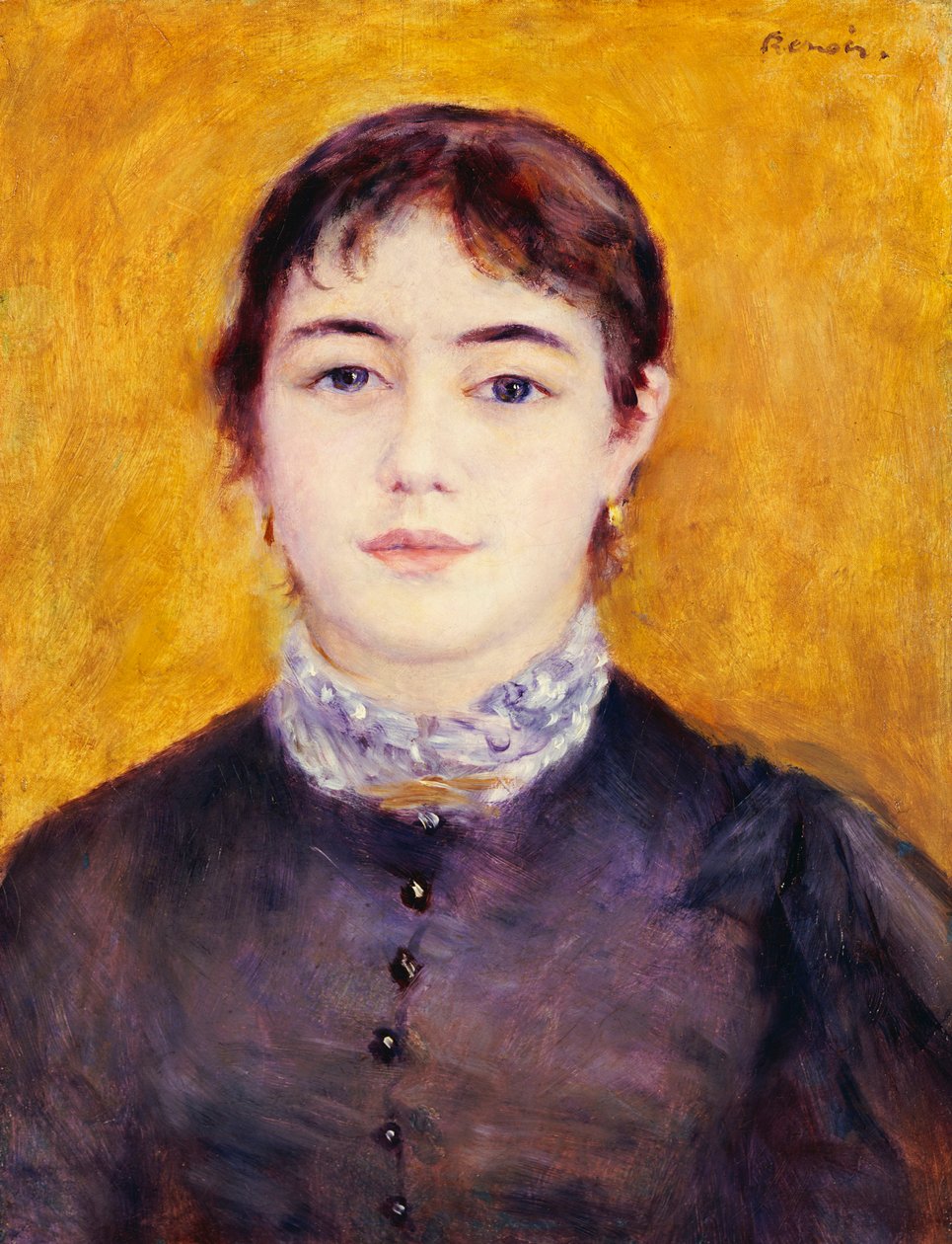 Jovem de azul, 1879 de Pierre Auguste Renoir