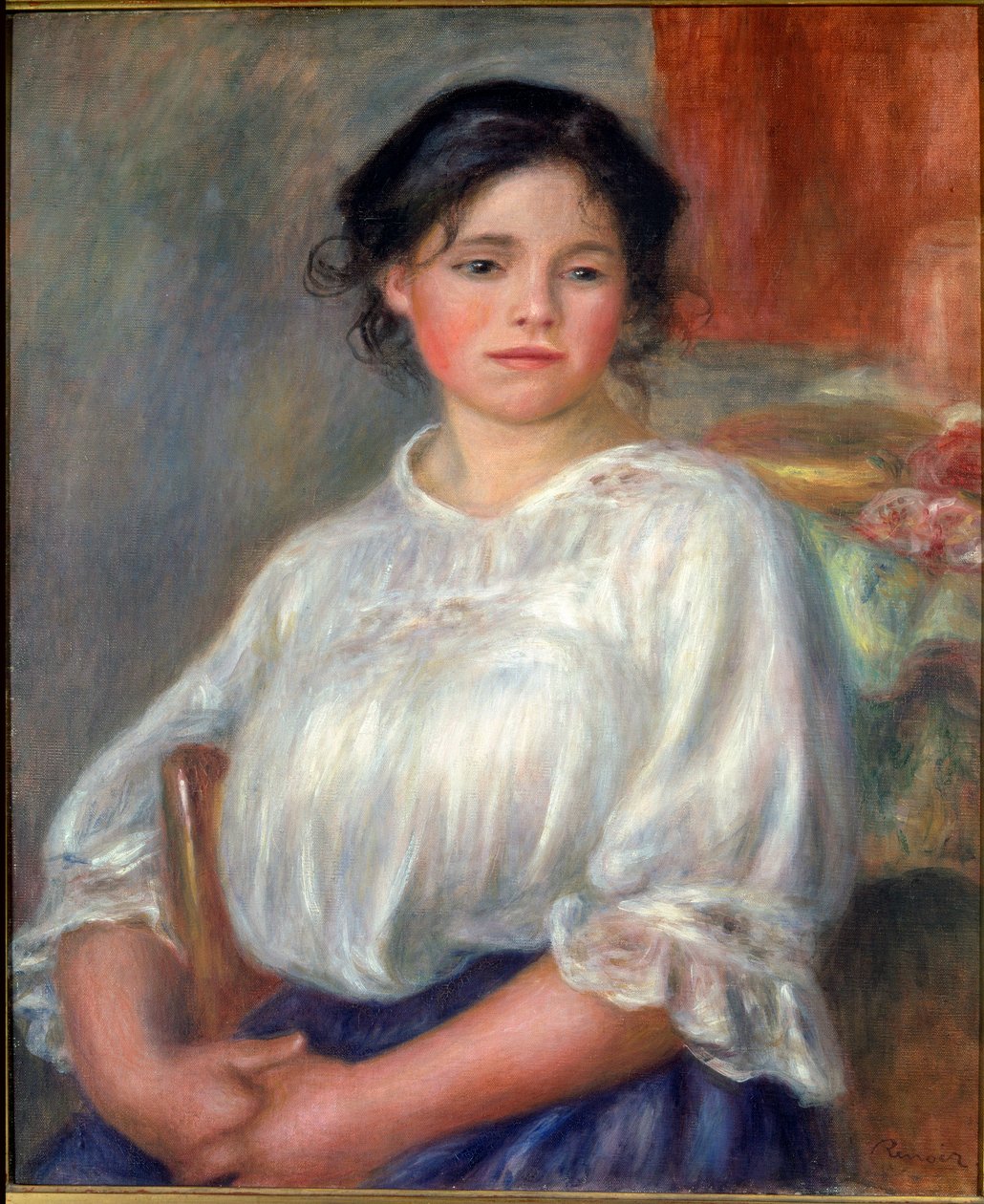 Menina sentada de Pierre Auguste Renoir