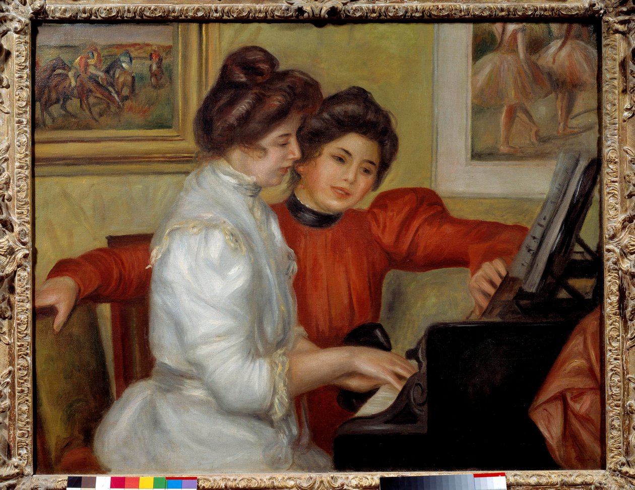 Yvonne e Christine Lerolle ao piano Pintura de Pierre Auguste Renoir (1841-1919) 1898 Sol. 0,73x0,92 m Paris, musee de l