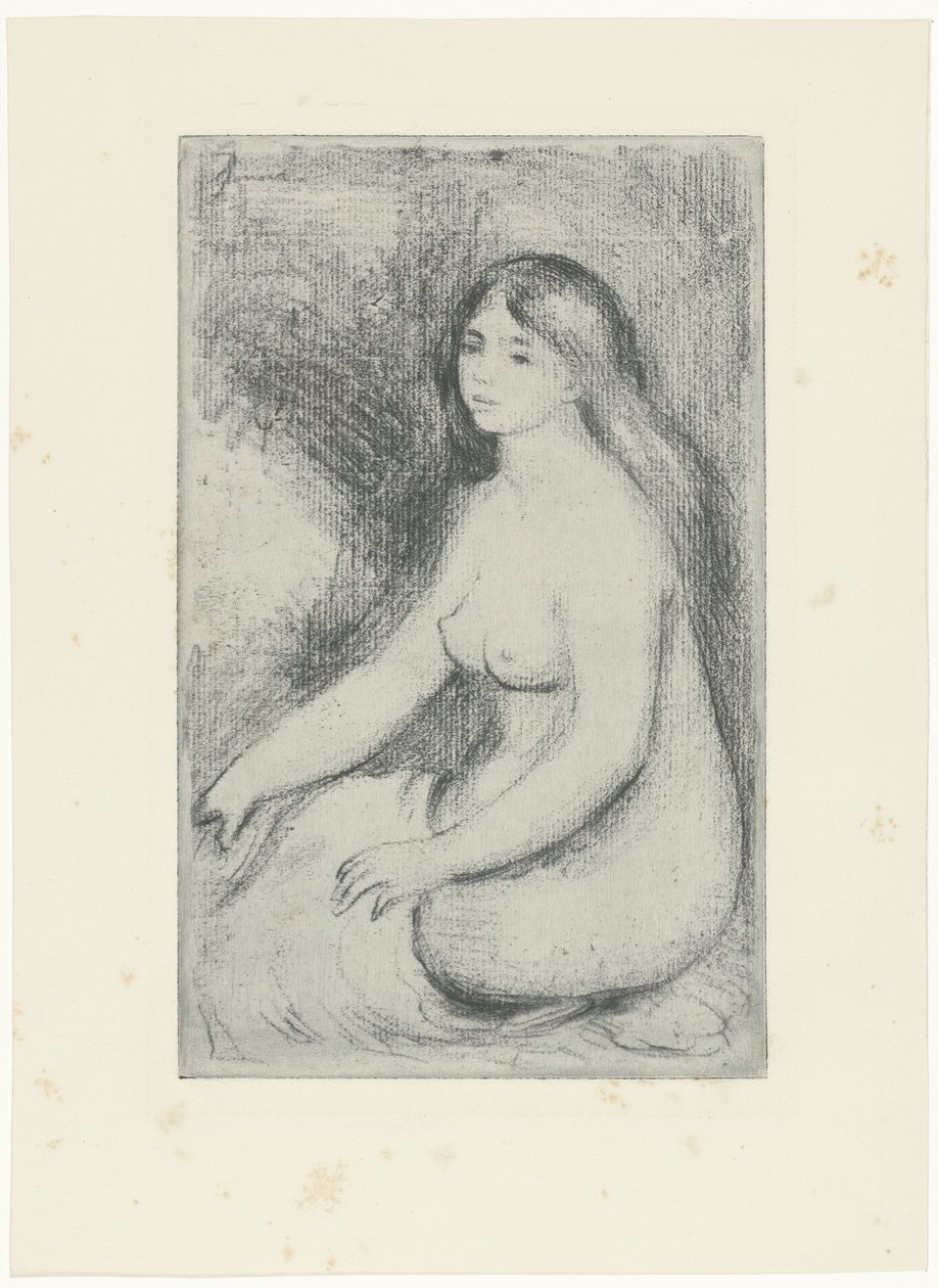 mulher nua sentada Asse Baigneuse de Pierre Auguste Renoir