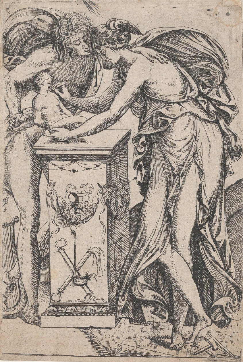 Apolo e o Espírito da Escultura, 1607-61. de Pierre Biard