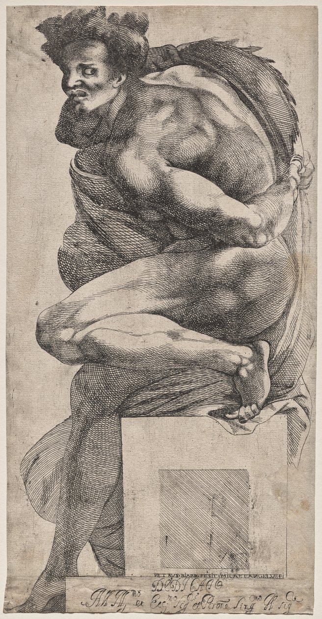 Ignudo (depois de Michelangelo) de Pierre Biard the Younger