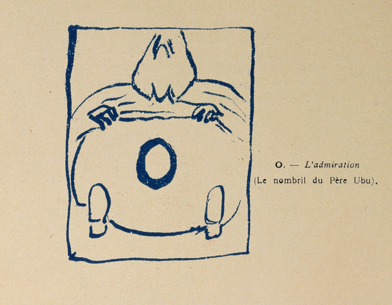 Admiração - O umbigo de Pere Ubu, do Alfabeto de Pere Ubu de Pierre Bonnard