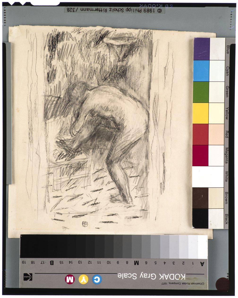 Após o banho, c.1924 (grafite) de Pierre Bonnard