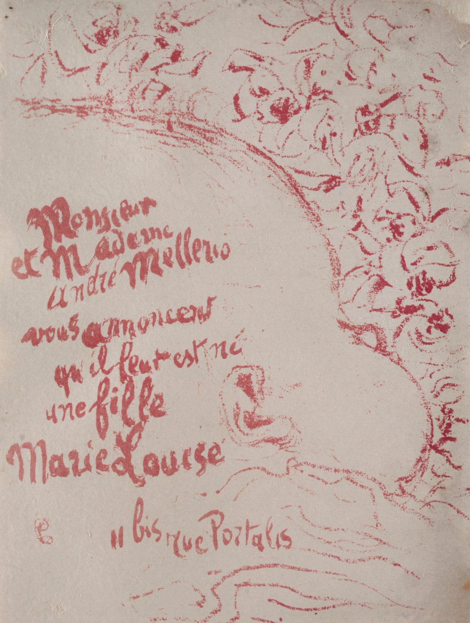 Anúncio de um nascimento, 1898. de Pierre Bonnard