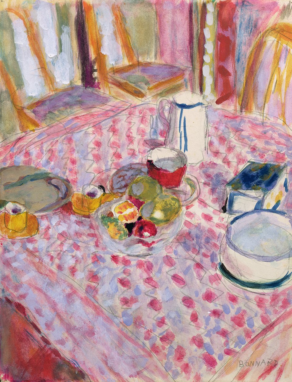 Depois do almoço (wc) de Pierre Bonnard