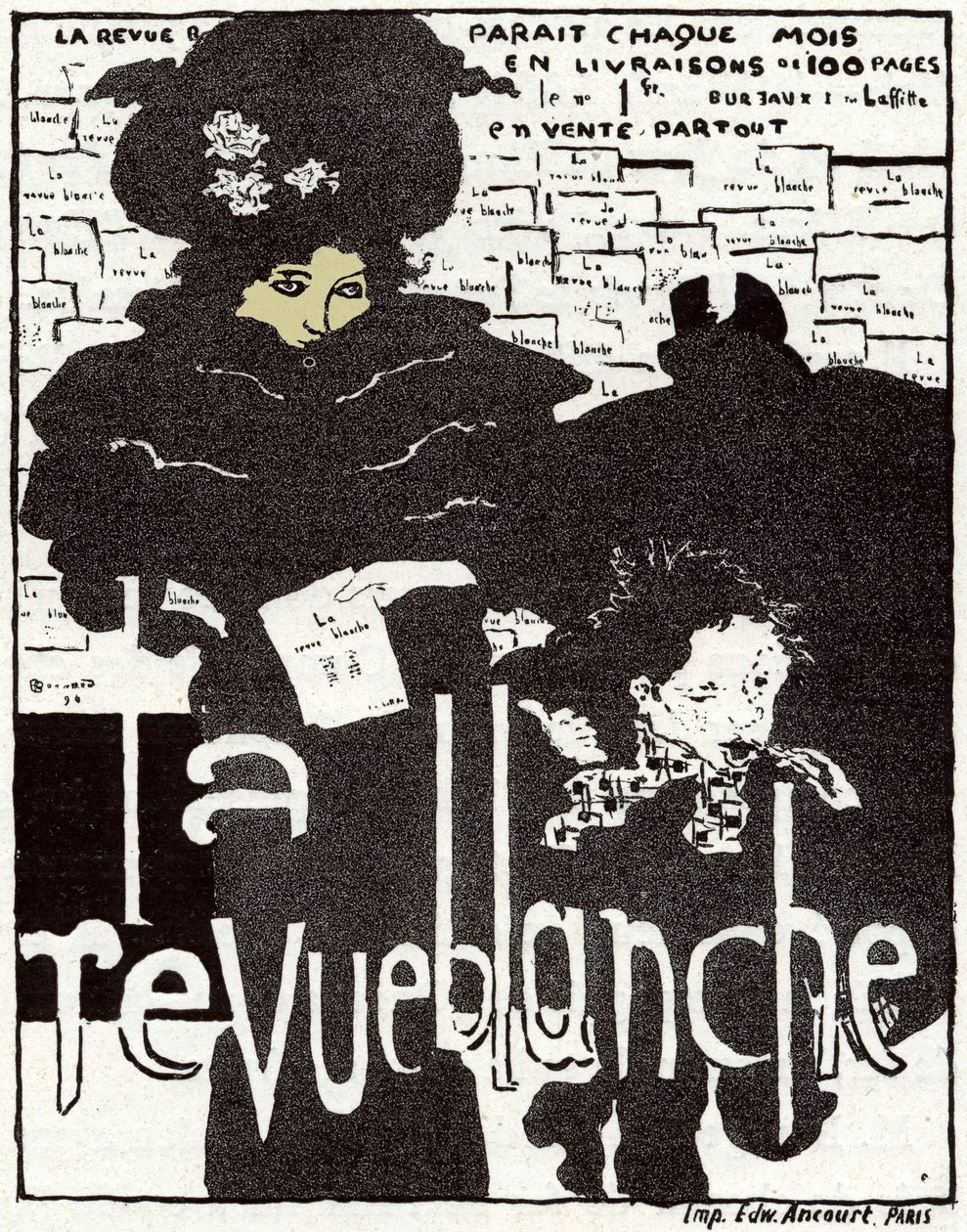 Arte. A Revue Blanche. Cartaz de Pierre Bonnard, França de Pierre Bonnard