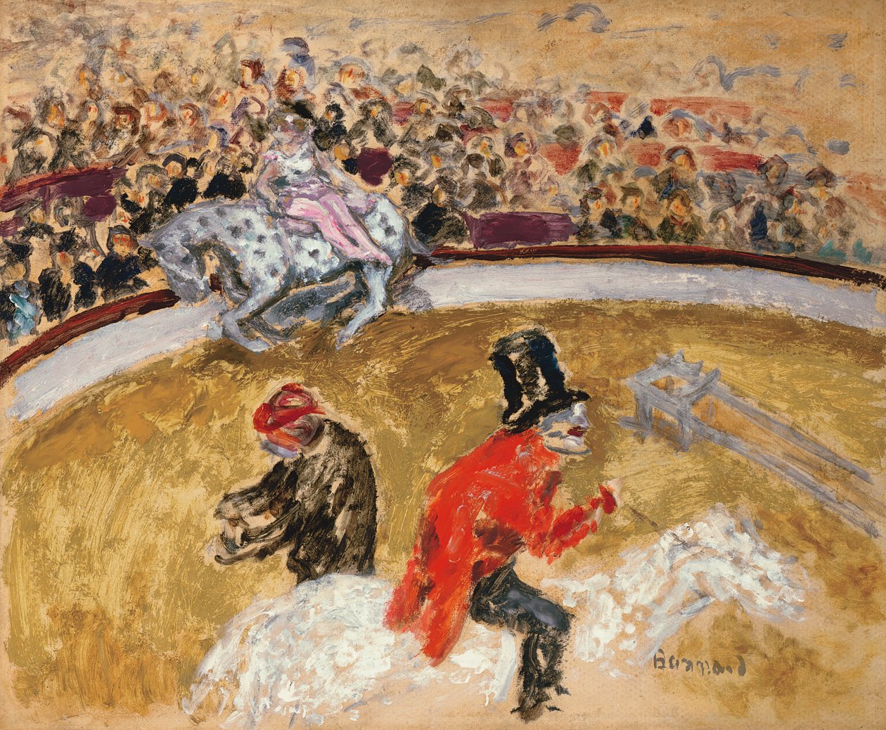 No Circo, c.1897 (óleo sobre tábua) de Pierre Bonnard