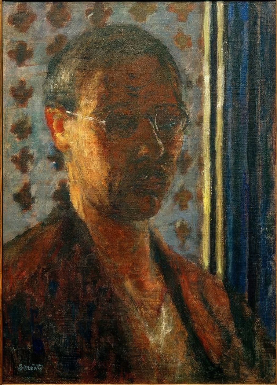 Auto-retrato contra a luz, papel de flor de Pierre Bonnard