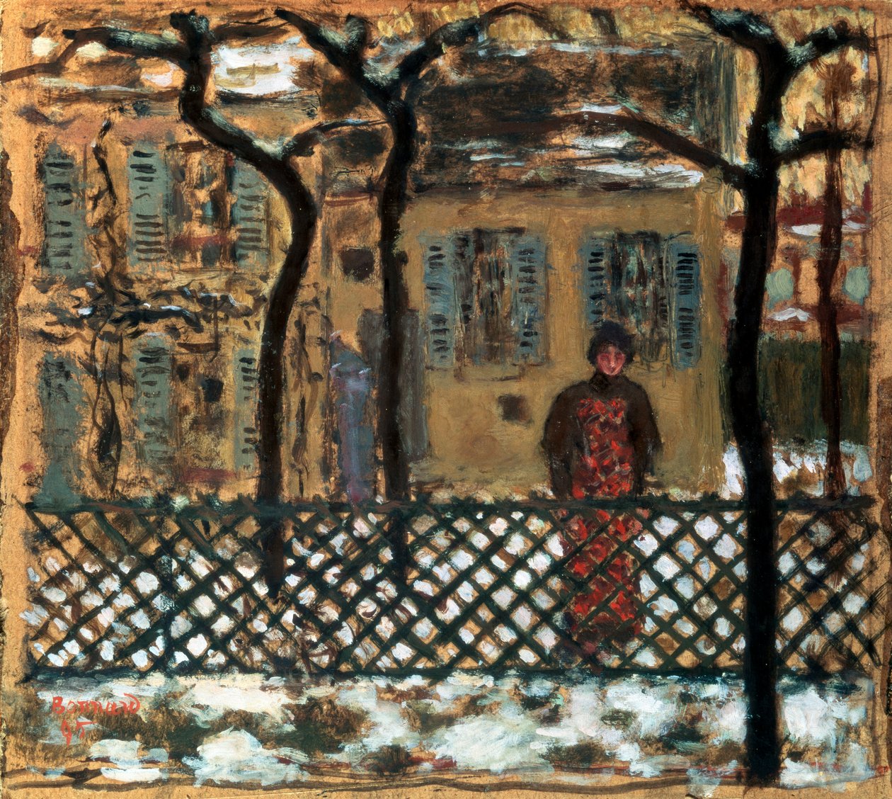 Atrás da cerca, 1895. de Pierre Bonnard