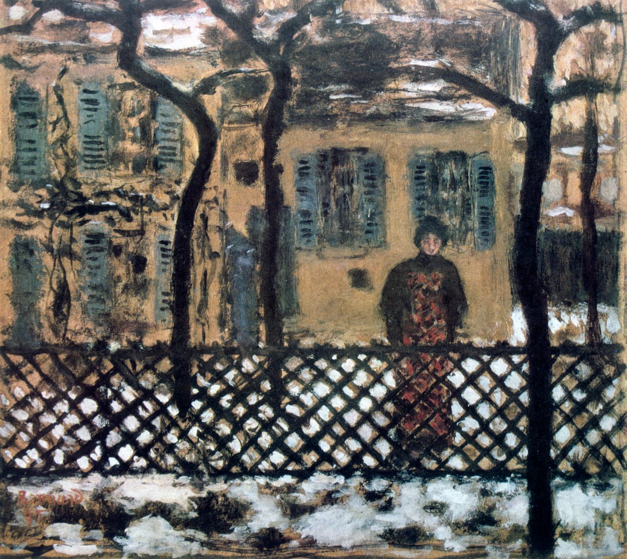 Atrás da cerca, c1895 de Pierre Bonnard
