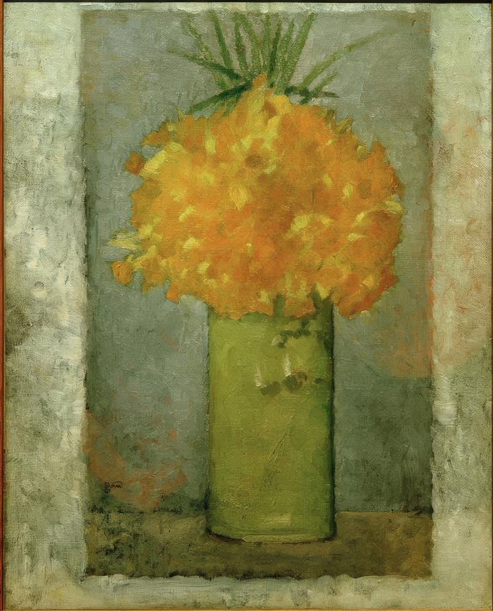 Buquê de narcisos (narcisos em uma panela verde) de Pierre Bonnard