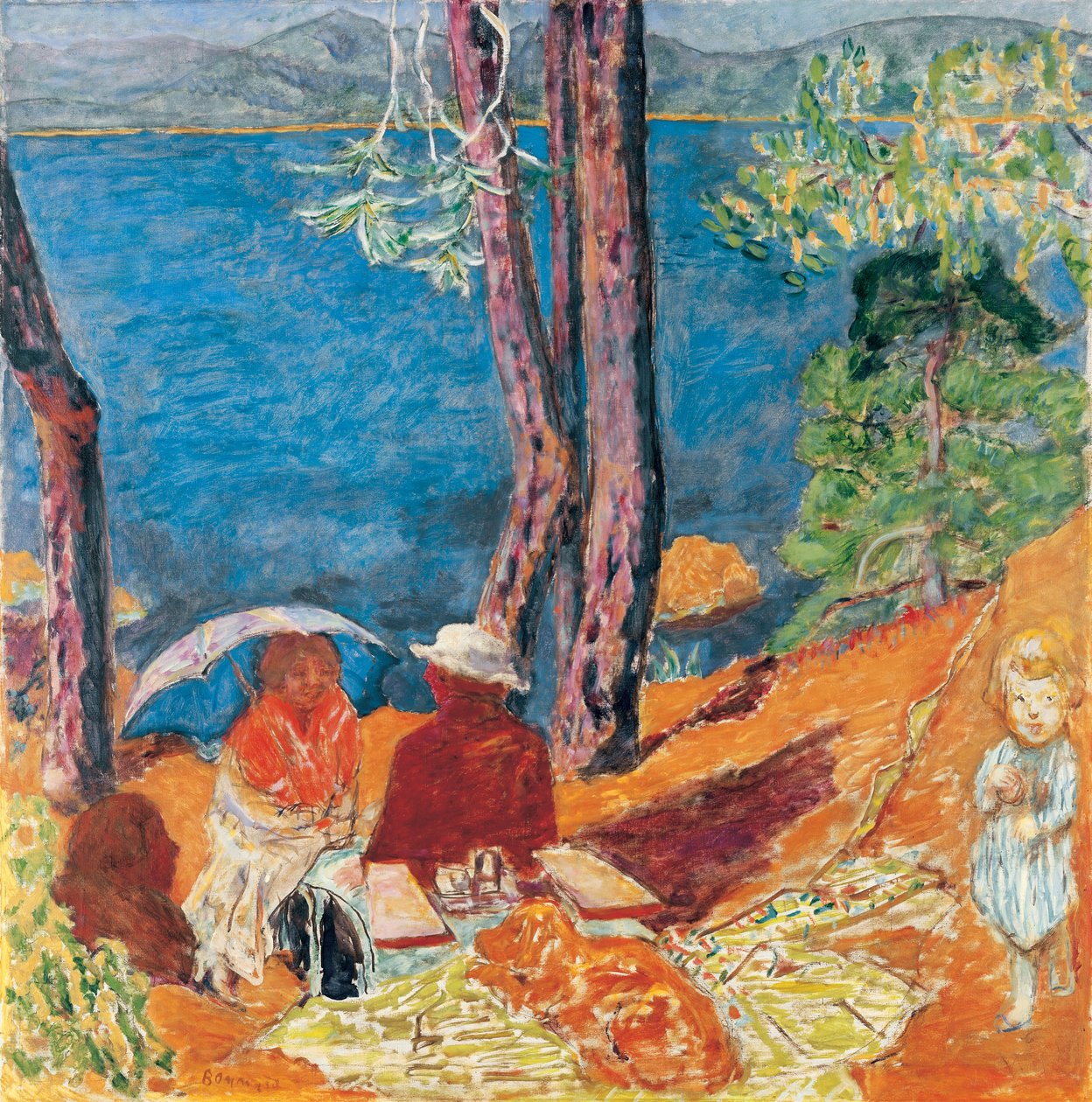 Junto ao mar, sob os pinheiros de Pierre Bonnard