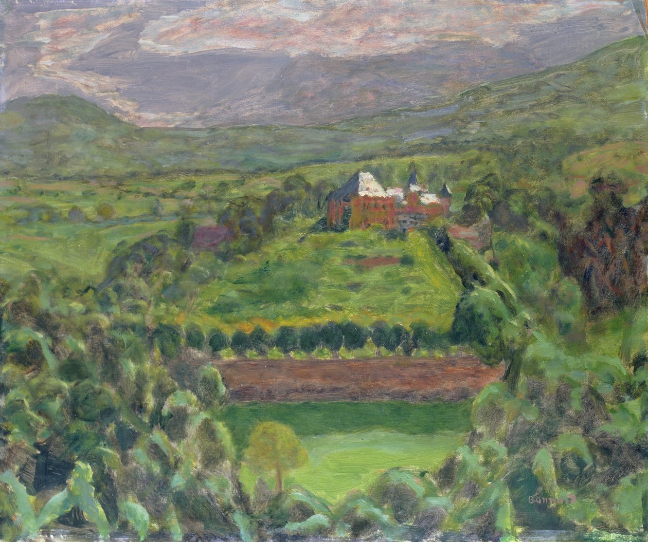 Chateau dUriage, 1918 (óleo sobre papelão) de Pierre Bonnard