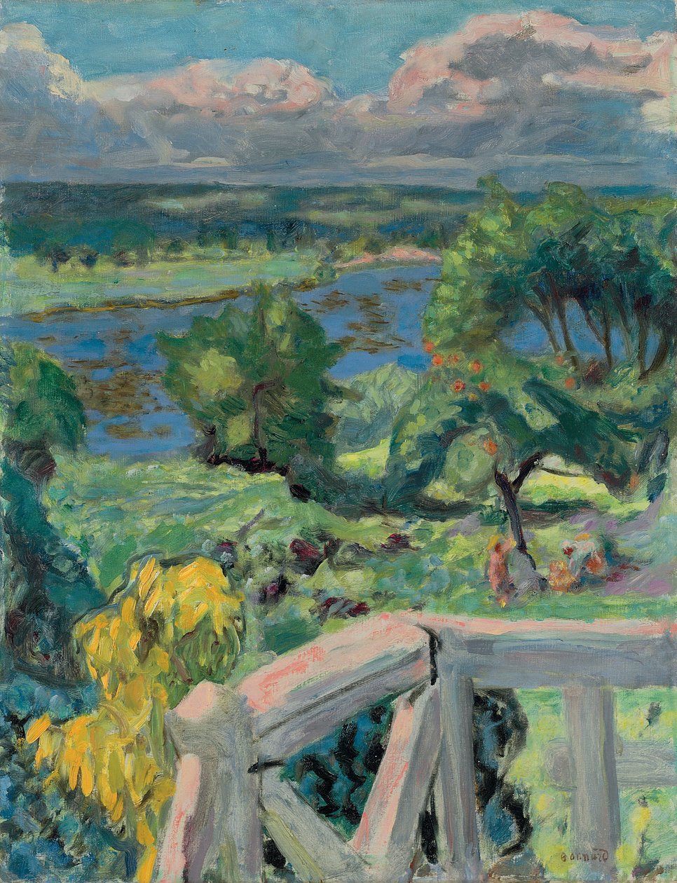 Coup de Soleil (O terraço de &39;Ma Roulotte&39; em Vernonnet) de Pierre Bonnard