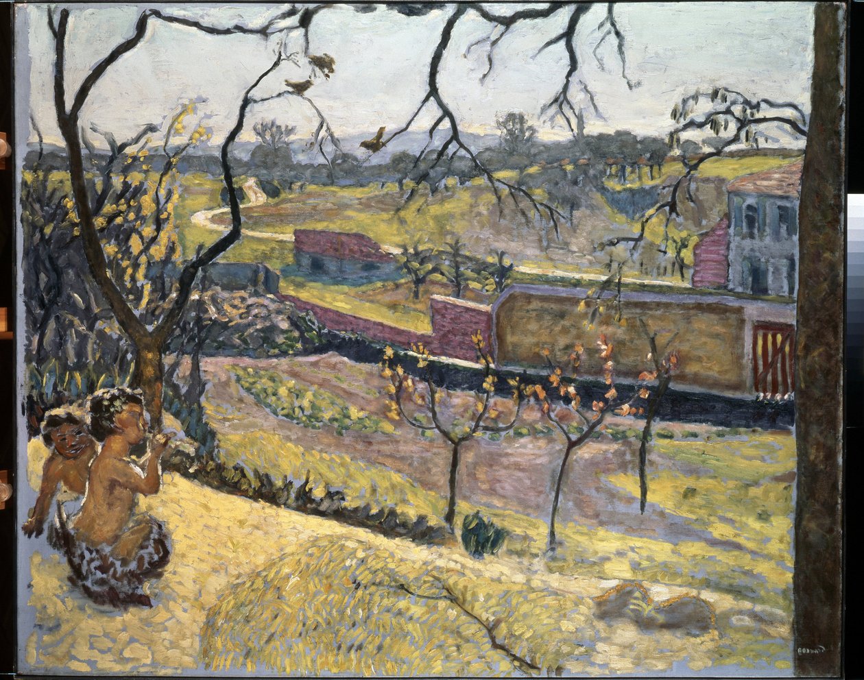 Início da Primavera. Pequenos faunos. Pintura de Pierre Bonnard (1867-1947) de Pierre Bonnard
