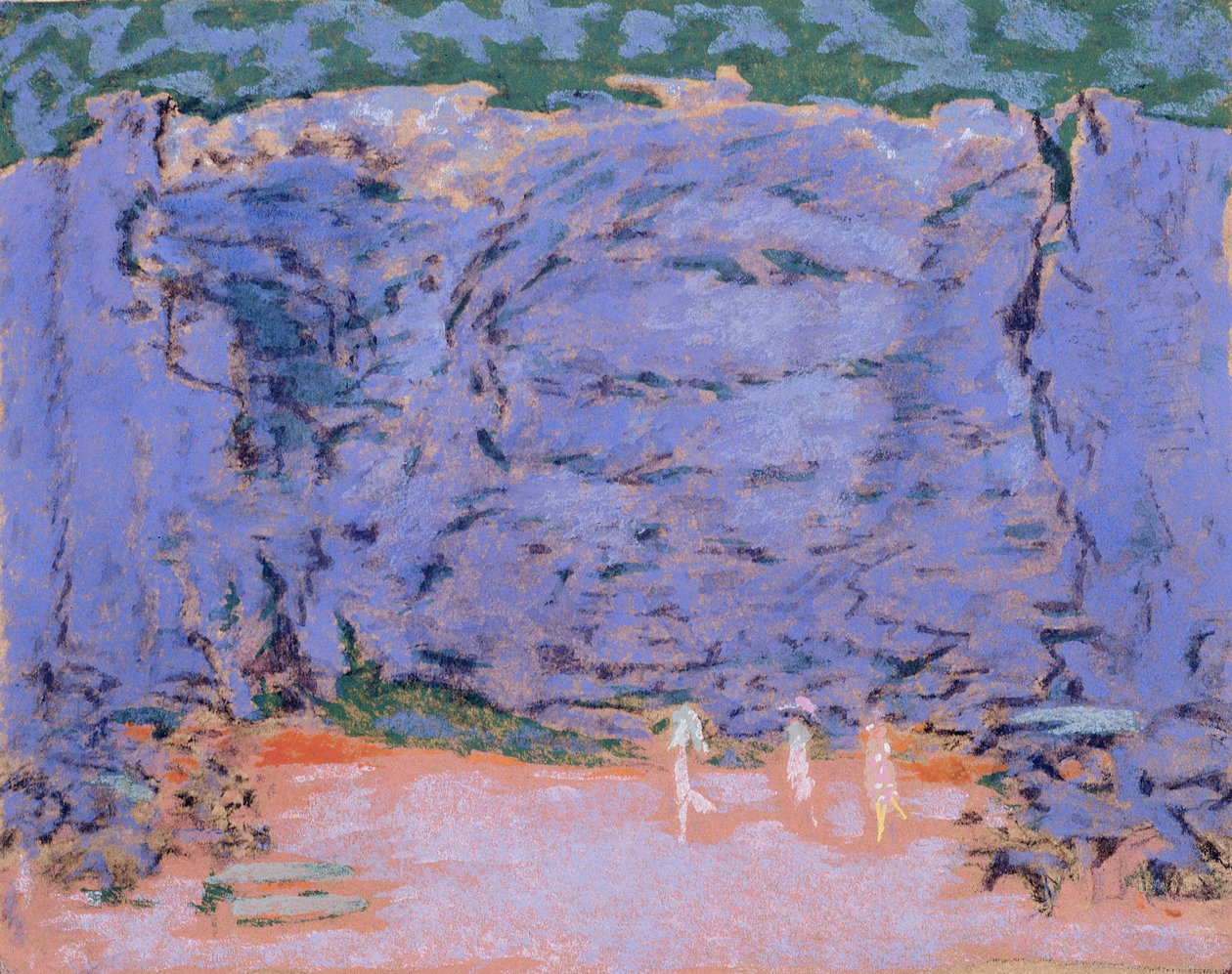 Design para um palco para o Jeux, um ballet de Claude Debussy (1862-1918) (giz sobre papel colorido) de Pierre Bonnard