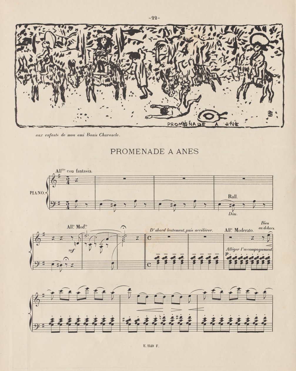 Passeio de burro, 1893. de Pierre Bonnard