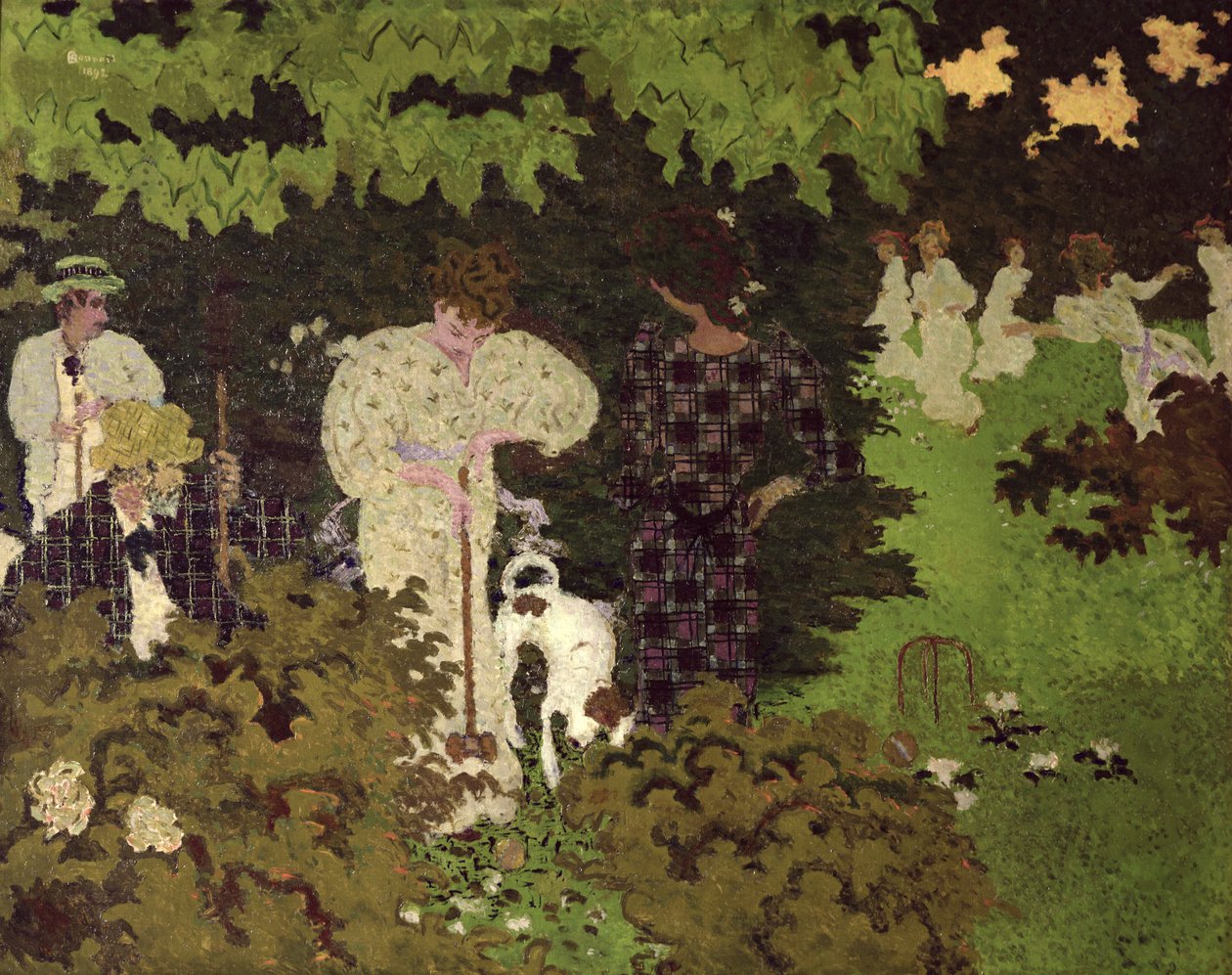 Crepúsculo, ou uma rodada de Croquet, 1892 de Pierre Bonnard