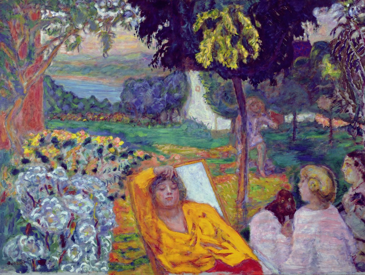 Noite (ou Siesta ou em um jardim do sul) 1914 de Pierre Bonnard
