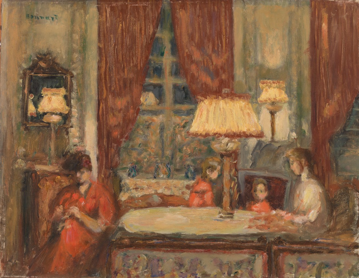 Noite sob as lâmpadas de Pierre Bonnard