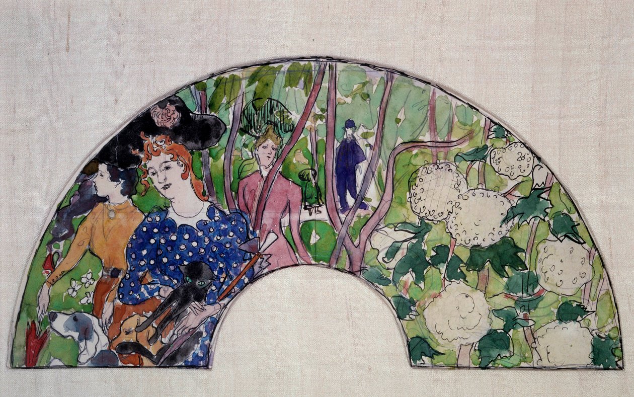 Projeto Fã, século 20 (aquarela) de Pierre Bonnard