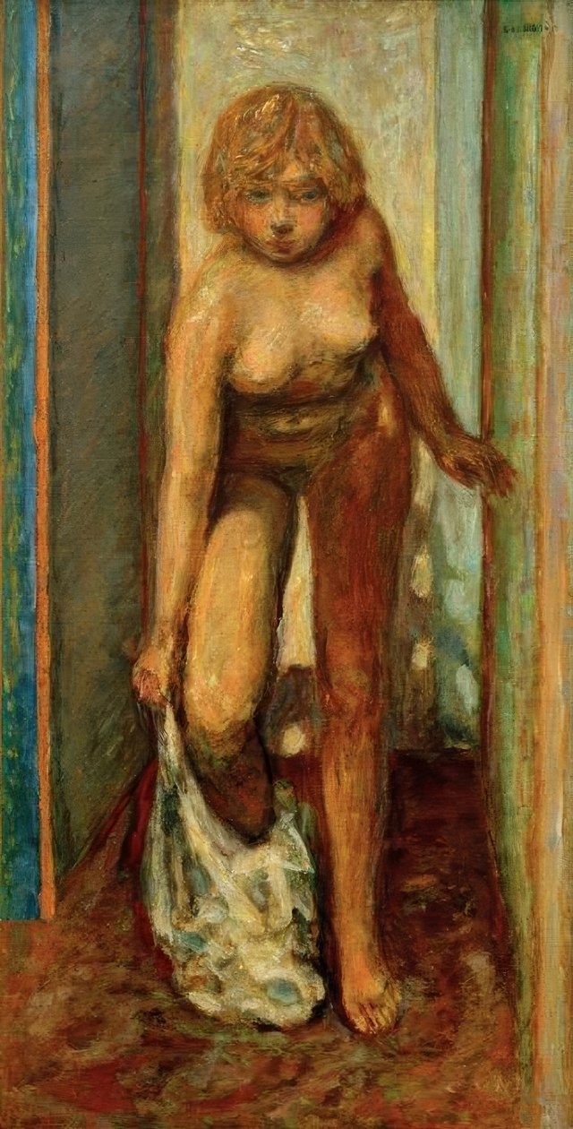 Femme se déshabillant (Procurando um mulher adorável) de Pierre Bonnard