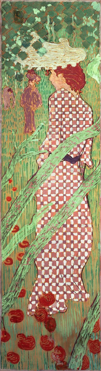 Women in a Garden: Woman in a Grid Dress Women in a Garden: Woman in a..., 1891. de Pierre Bonnard
