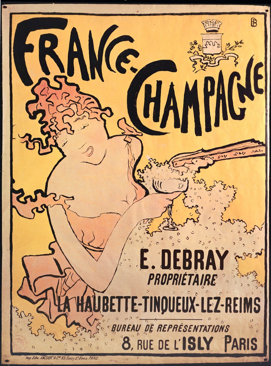 França Champagne. Litografia ... (litografia) de Pierre Bonnard