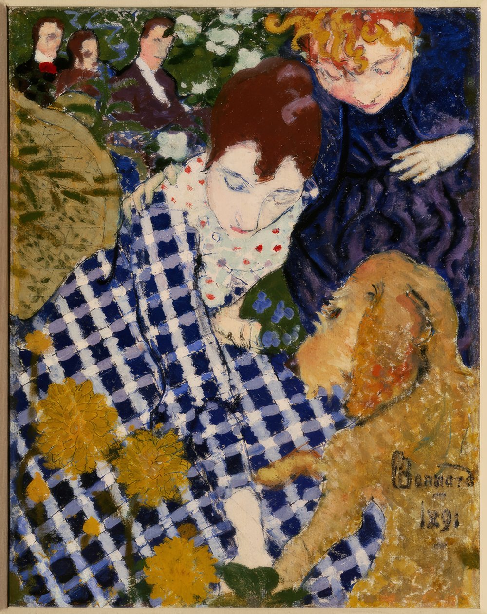 Mulher com cachorro de Pierre Bonnard
