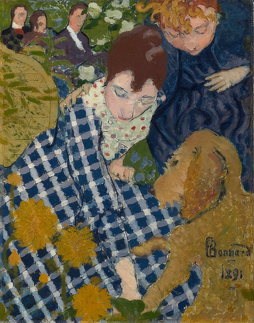 Mulher com cachorro 1891 de Pierre Bonnard