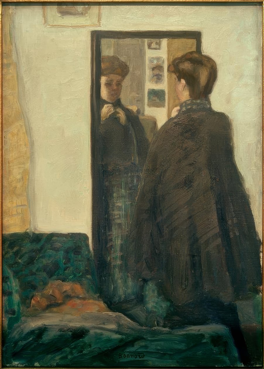 Mulher na frente do espelho de Pierre Bonnard