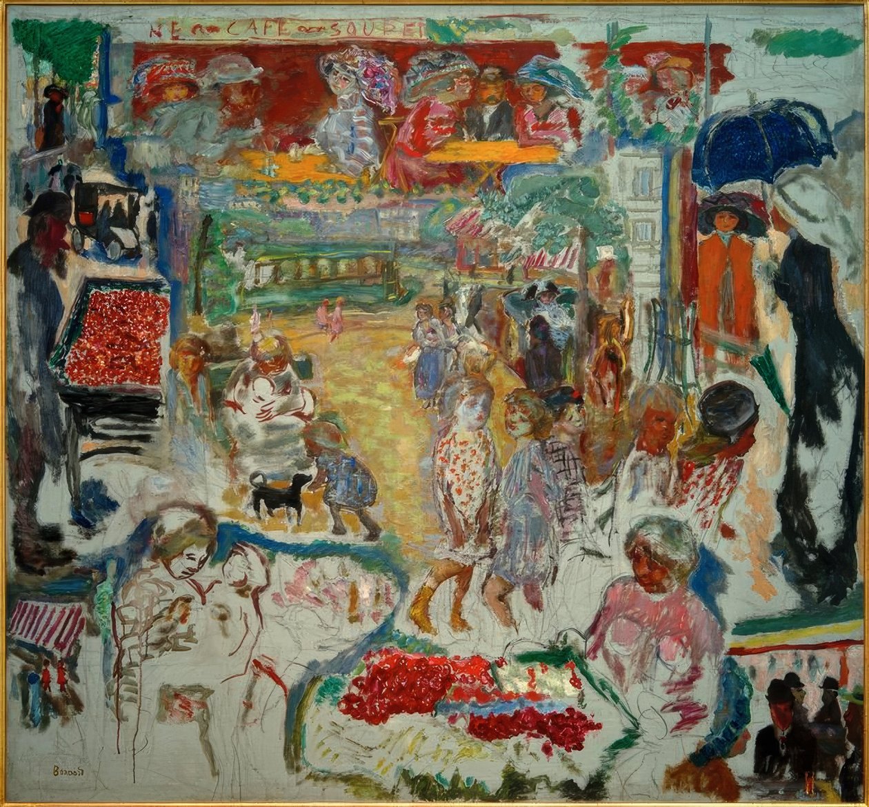 Ótima decoração, cena de rua de Pierre Bonnard