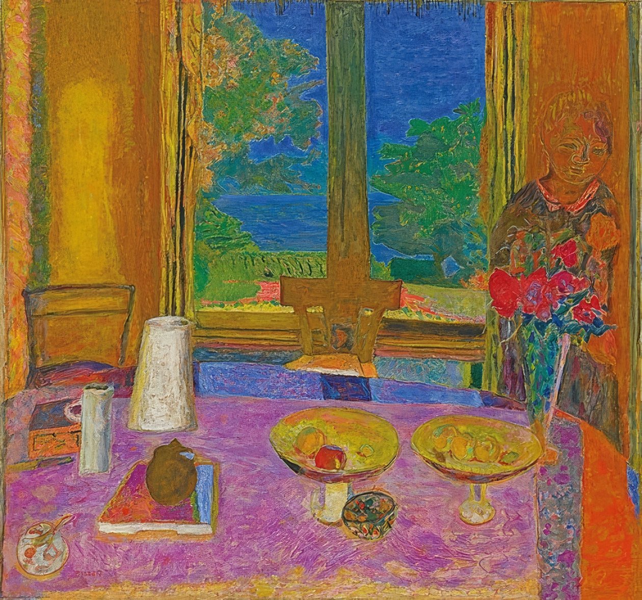 Ampla sala de jantar para o jardim (Grande sala de jantar no jardim). 1934-35 de Pierre Bonnard
