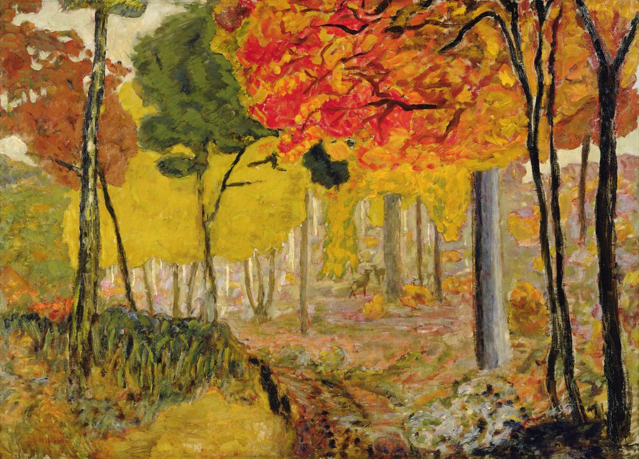 Hinds no Undergrowth, c.1900 de Pierre Bonnard