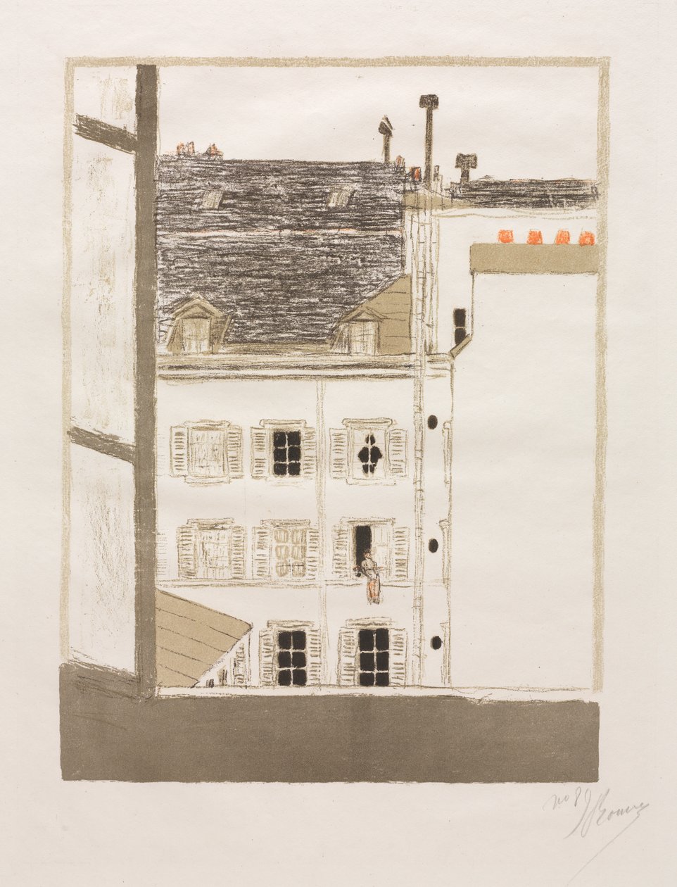 Casas no pátio de Pierre Bonnard