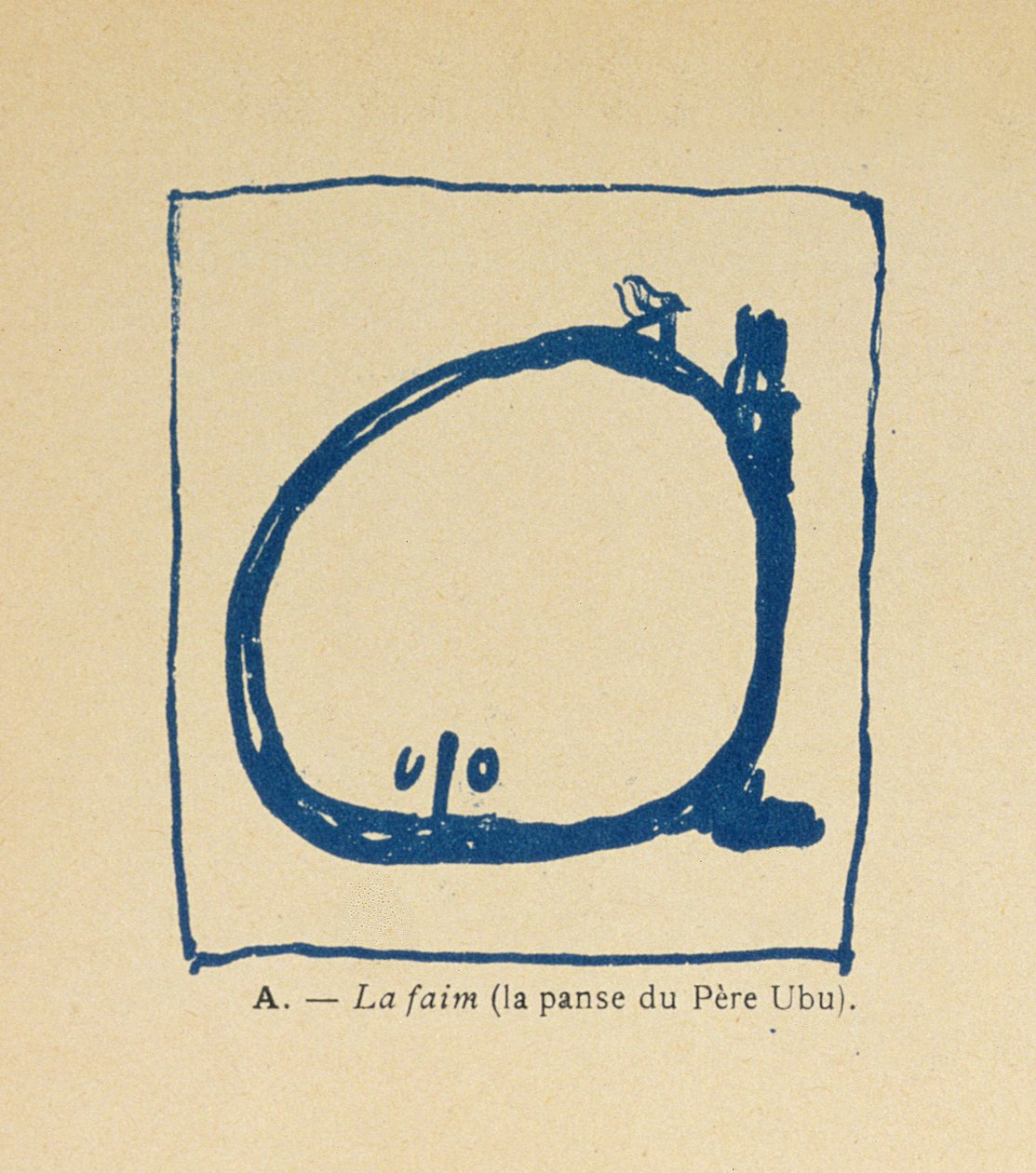 Fome - Pere Ubus paunch, do Alfabeto de Pere Ubu, 1900 de Pierre Bonnard