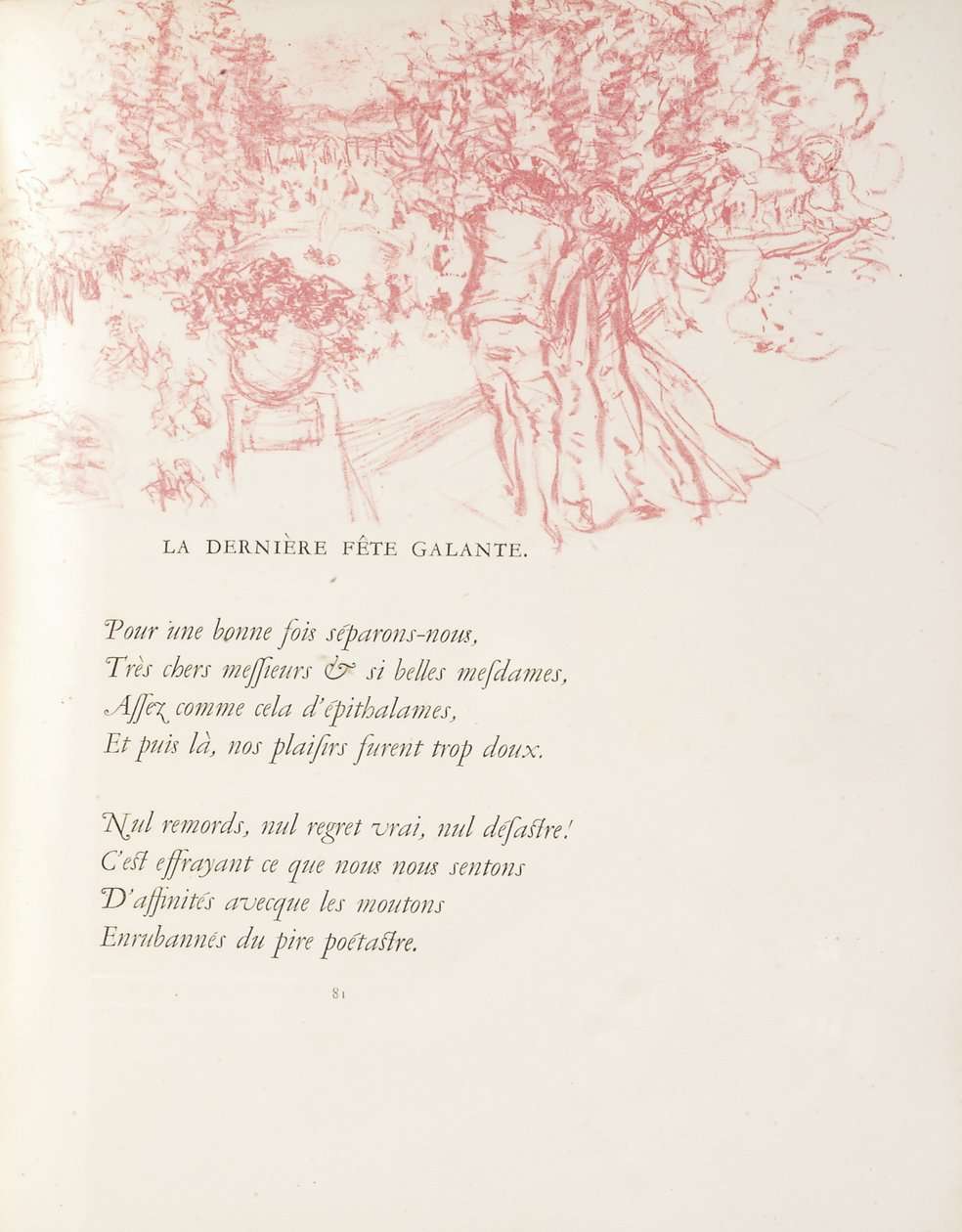 Ilustração de &39;Parallelement&39; por Paul Verlaine de Pierre Bonnard