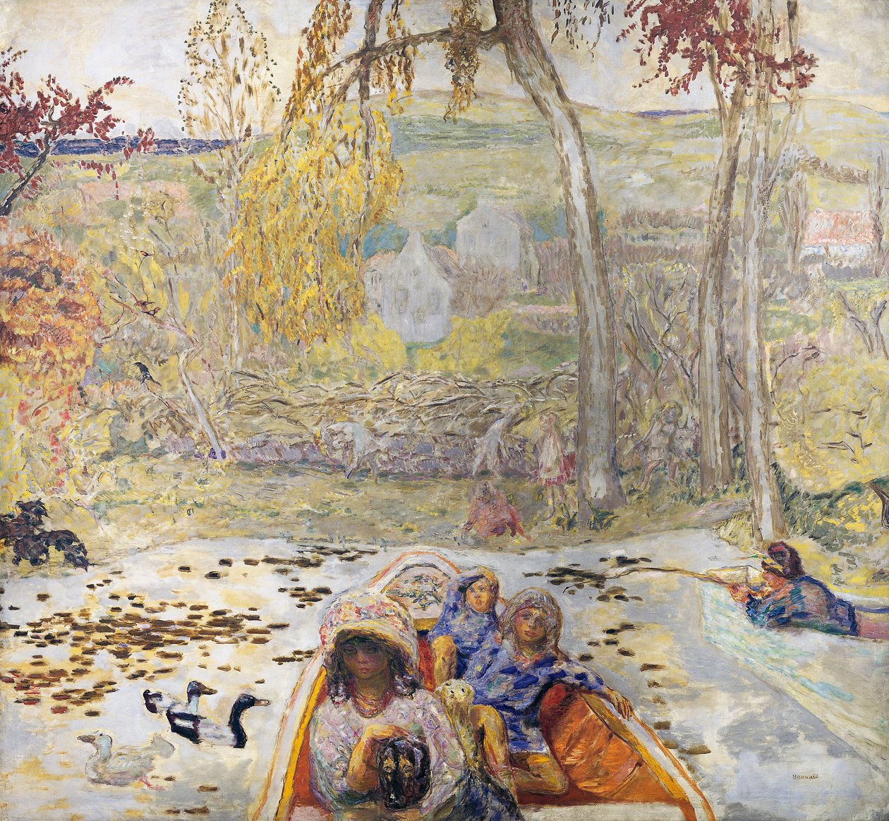 Em um barco de Pierre Bonnard