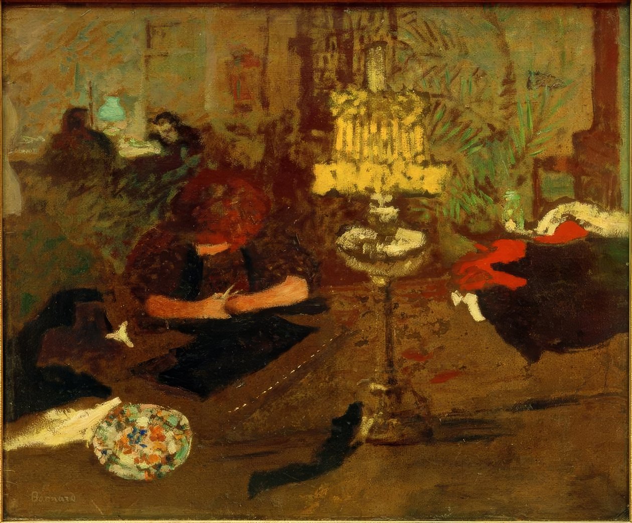 Jovem mulher na lâmpada - Figura na lâmpada de Pierre Bonnard
