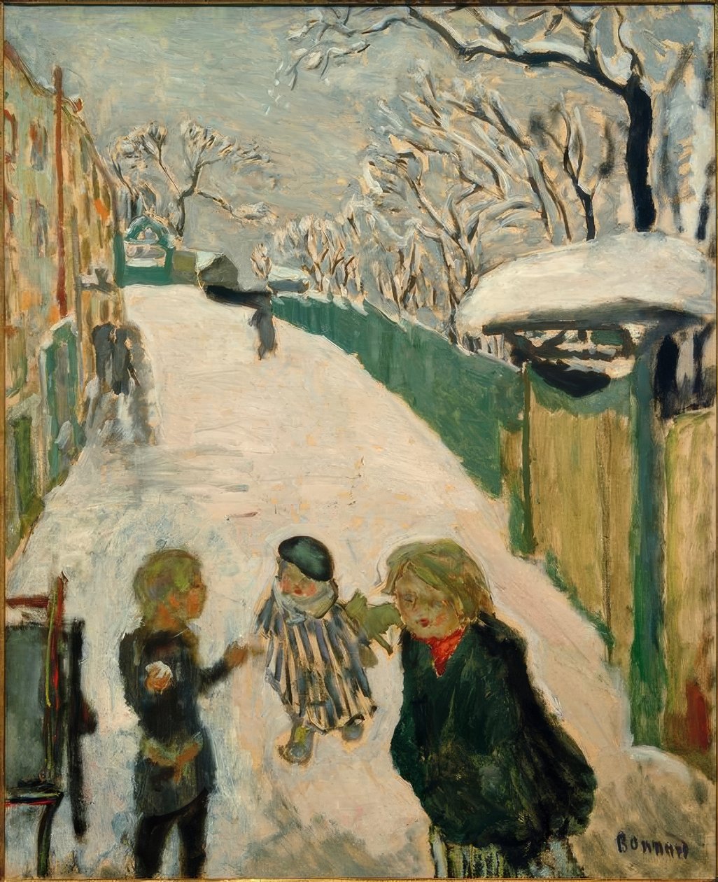 Jogos infantis na neve - The Street de Pierre Bonnard