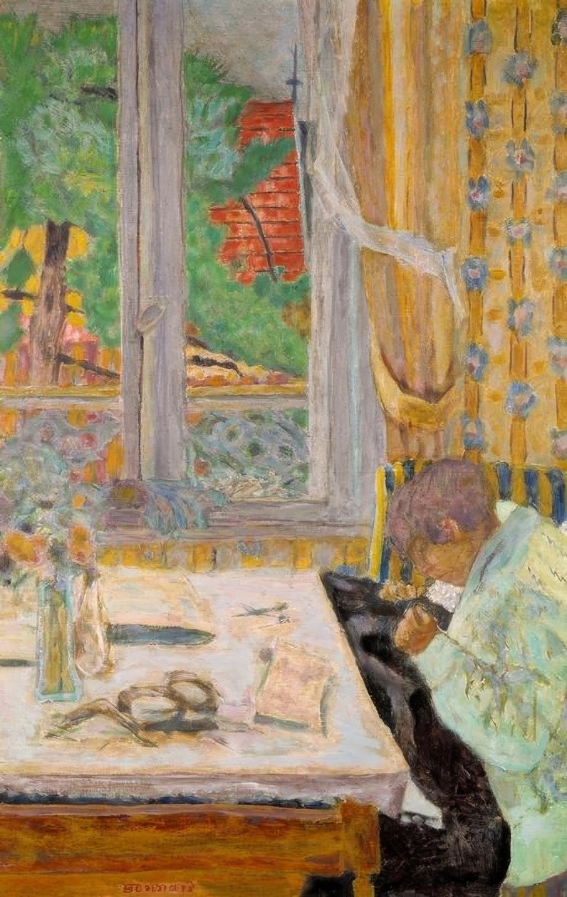 A costureira, ou a costura perto da janela de Pierre Bonnard