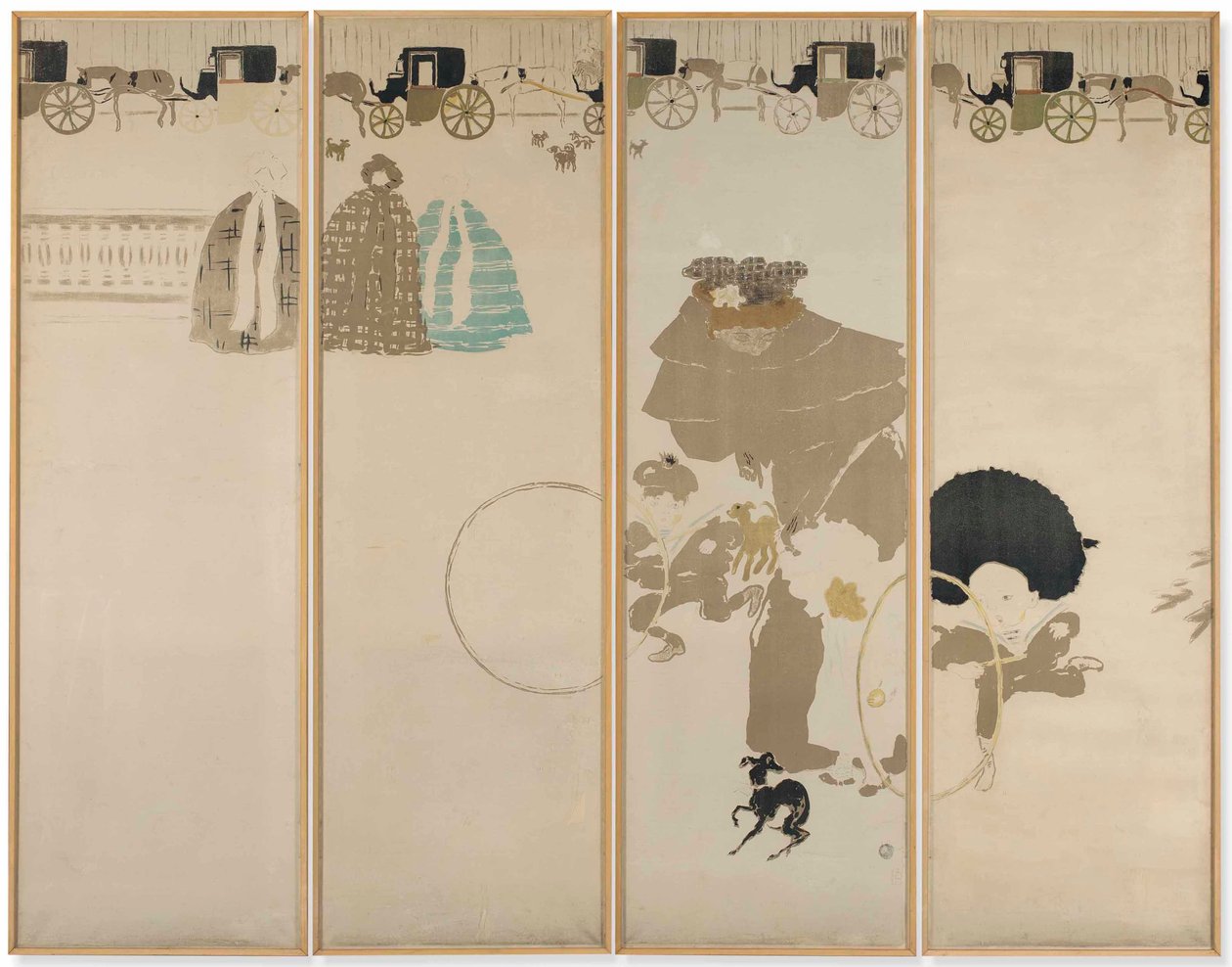 A Promenade des Nannies, Frieze of Fiacres de Pierre Bonnard