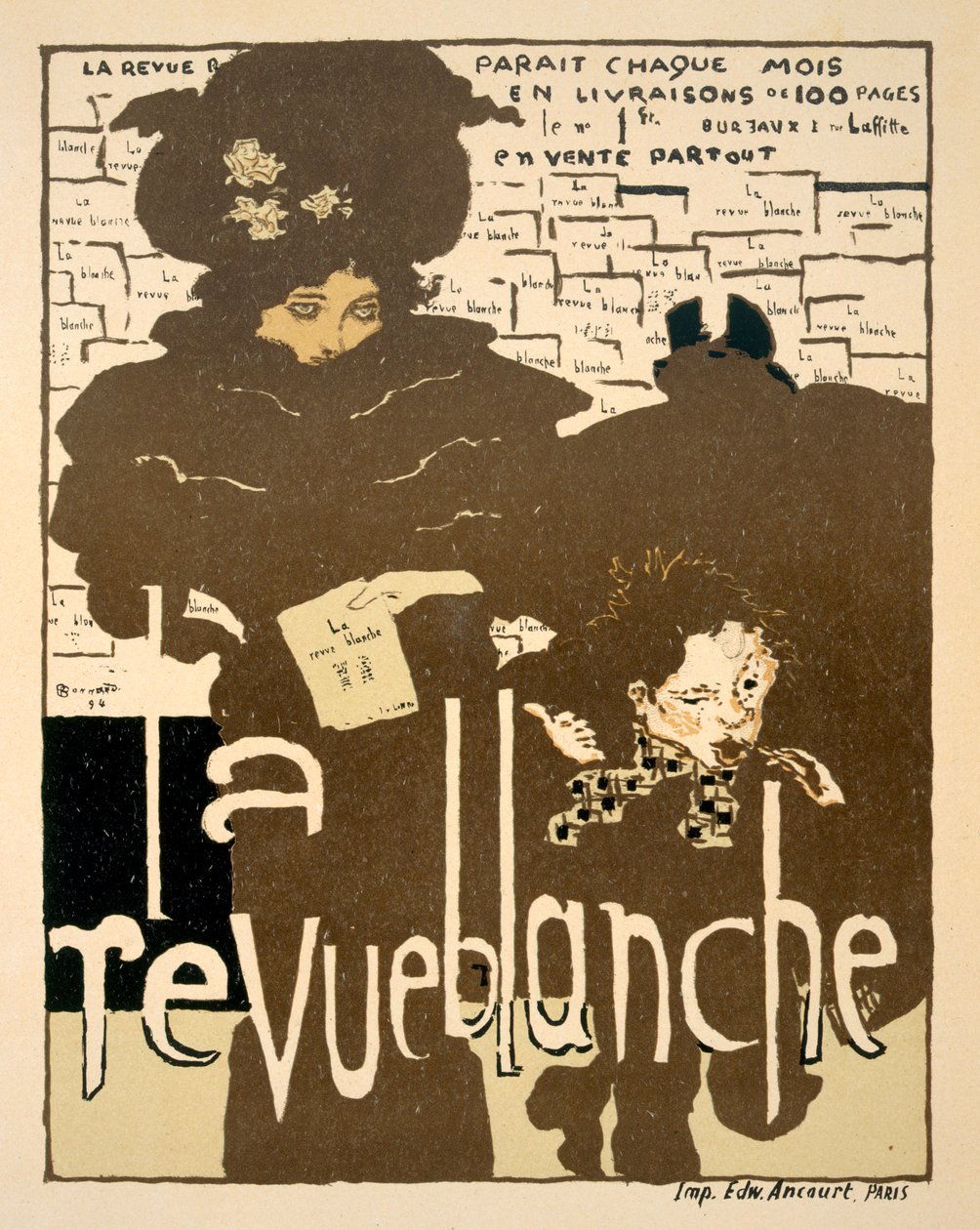 La Revue Blanche, cartaz publicitário da primeira edição do famoso mensal, 1894 de Pierre Bonnard