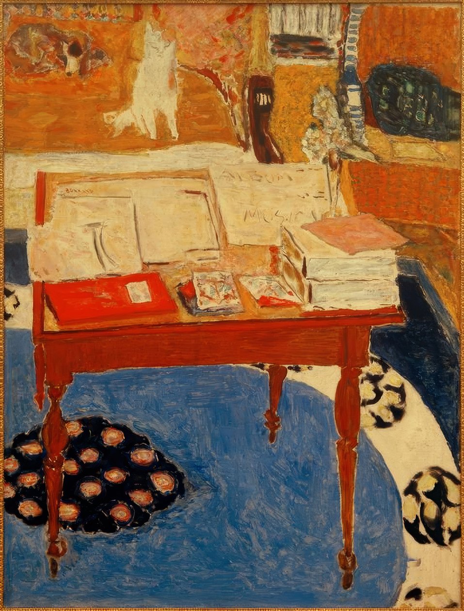 A mesa de trabalho de Pierre Bonnard